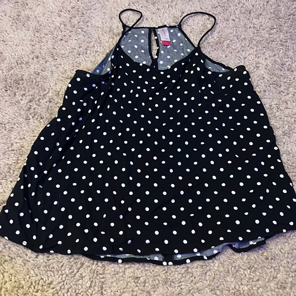 poke A Dot top with spaghetti straps. Condition: lightly worn.